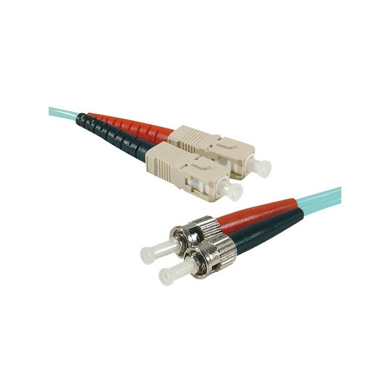 ekivalan Jarretière zip 2,0mm OM3 50/125 ST-UPC/ST-UPC LSZH aqua 5m