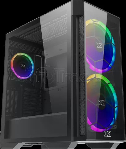 Xigmatek Boitier Moyen Tour E-ATX Radiance RGB avec panneaux vitrés (Noir)