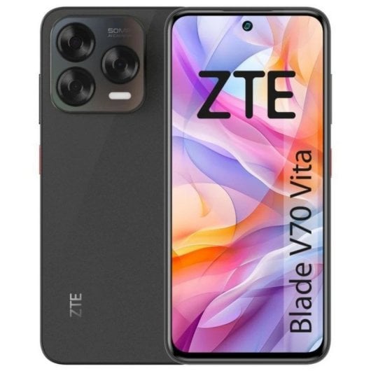 ZTE Smartphone Blade V70 Vita 8 Go/256 Go Double SIM 120 Hz NFC Android 14 Gris foncé