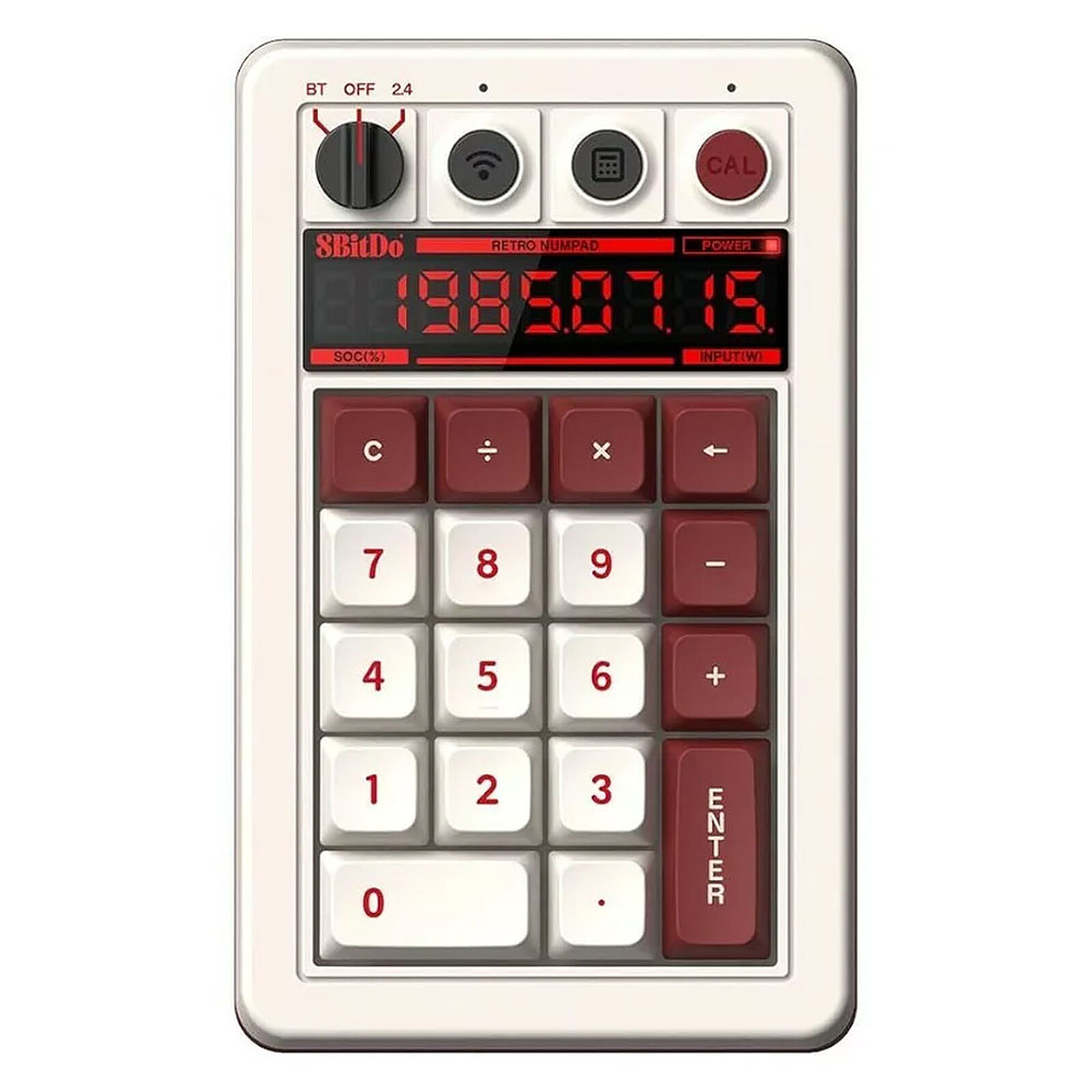 8BitDo Retro 18 Wireless Mechanical Number Keypad Famicom Edition