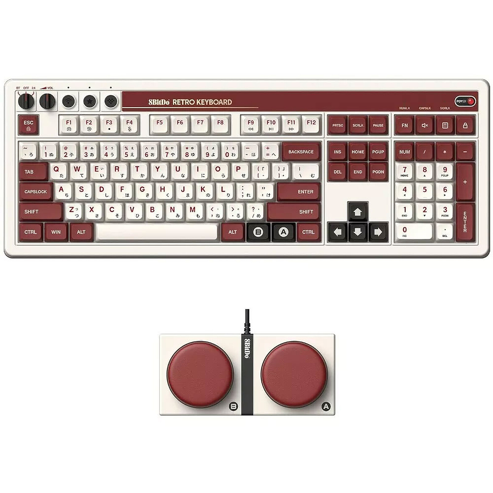 8BitDo Retro 108 Famicom Edition (QWERTY)