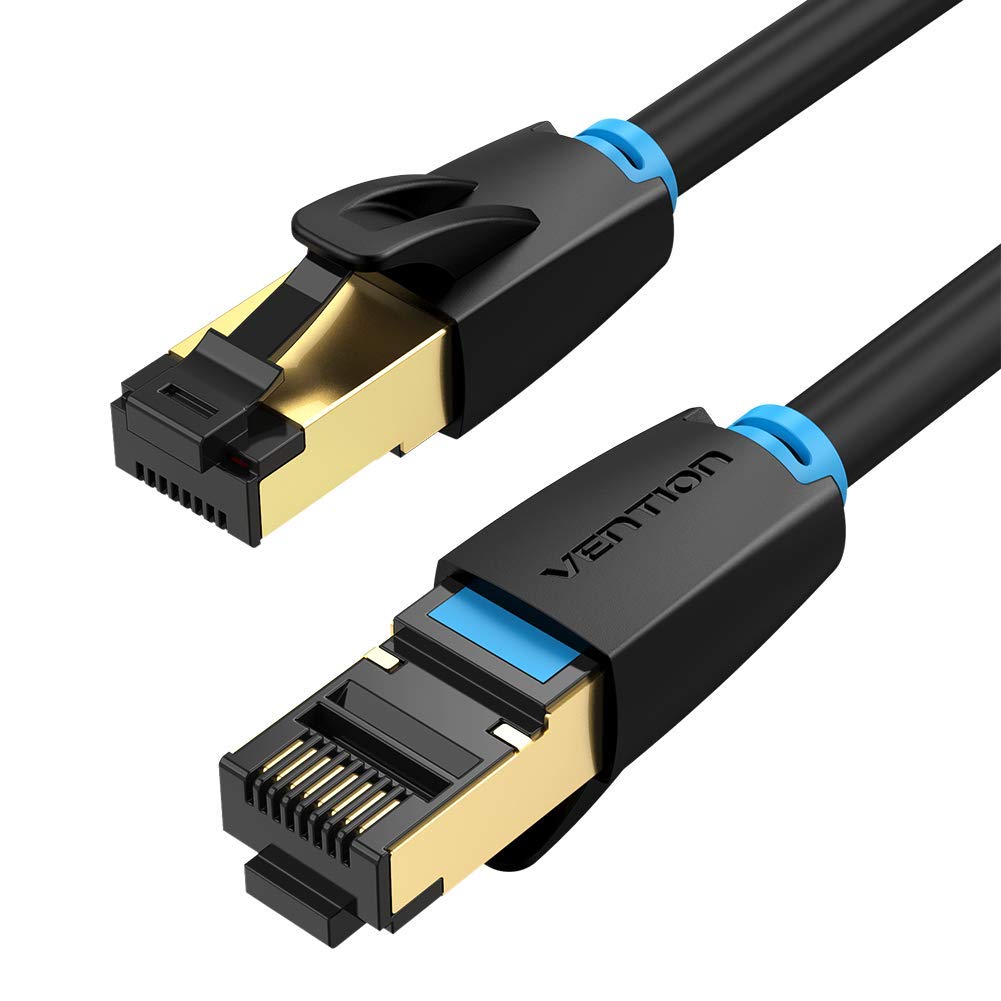 Vention Câble Réseau Cat 8 RJ45 SFTP 8m 40Gbps 2000MHz Noir