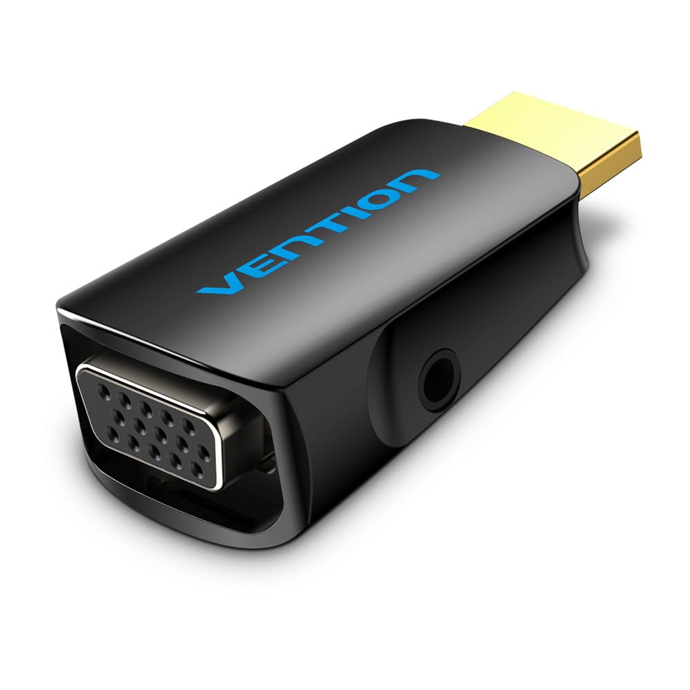 Vention AIDB0 Adaptateur convertisseur HDMI mâle vers VGA femelle avec prise audio 3,5 mm