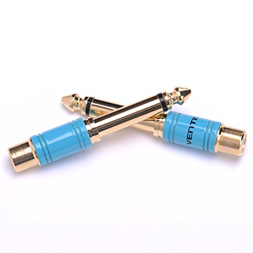 Vention Adaptateur jack VDD-C03/ Bleu/ RCA femelle/ 6,5 mm mâle/ Contacts dorés