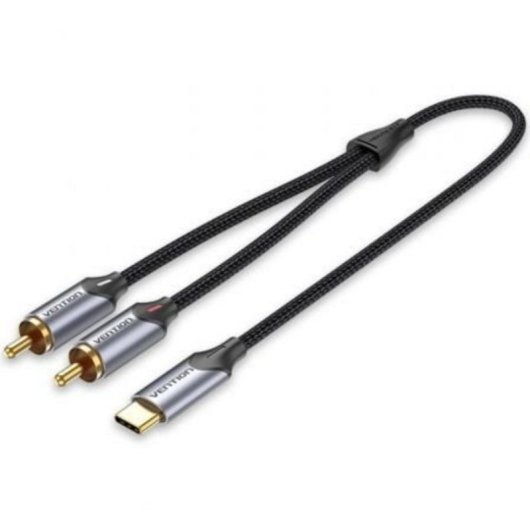 Vention Câble USB-C mâle à 2 RCA mâles/1,5m/Gris/Audio haute fidélité