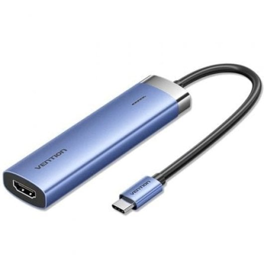Vention Station d'accueil TGESB 3xUSB 3.0 HDMI 4K@30Hz USB-C PD 100W Aluminium Bleu