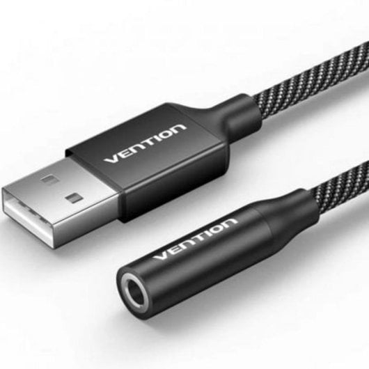 Vention Convertisseur audio CVEBC USB-A Vers Jack 3.5mm 1m Gris