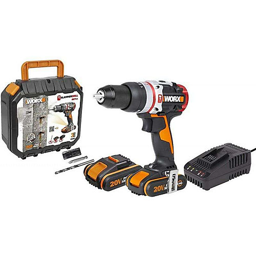 Worx perceuse worx visseuse 20.0 V avec batterie 2.0 Ah 2 sans coffret