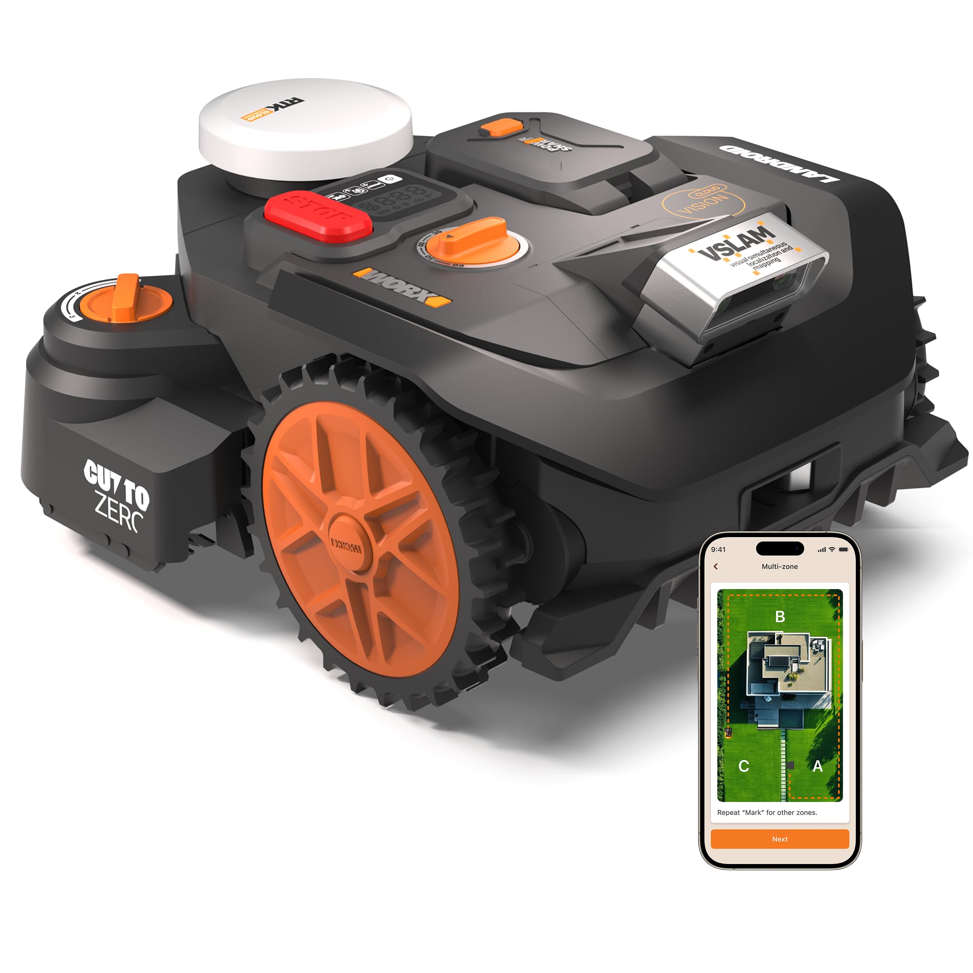 Worx Robot tondeuse sans fil périphérique WR305E 500 m² 20V 2Ah
