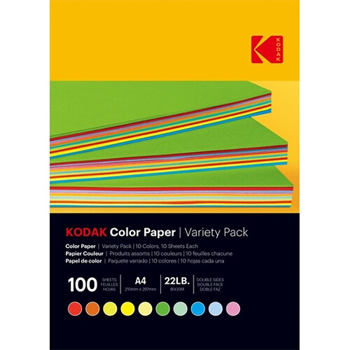 KODAK Ramette papier A4 80g 100 feuilles couleur
