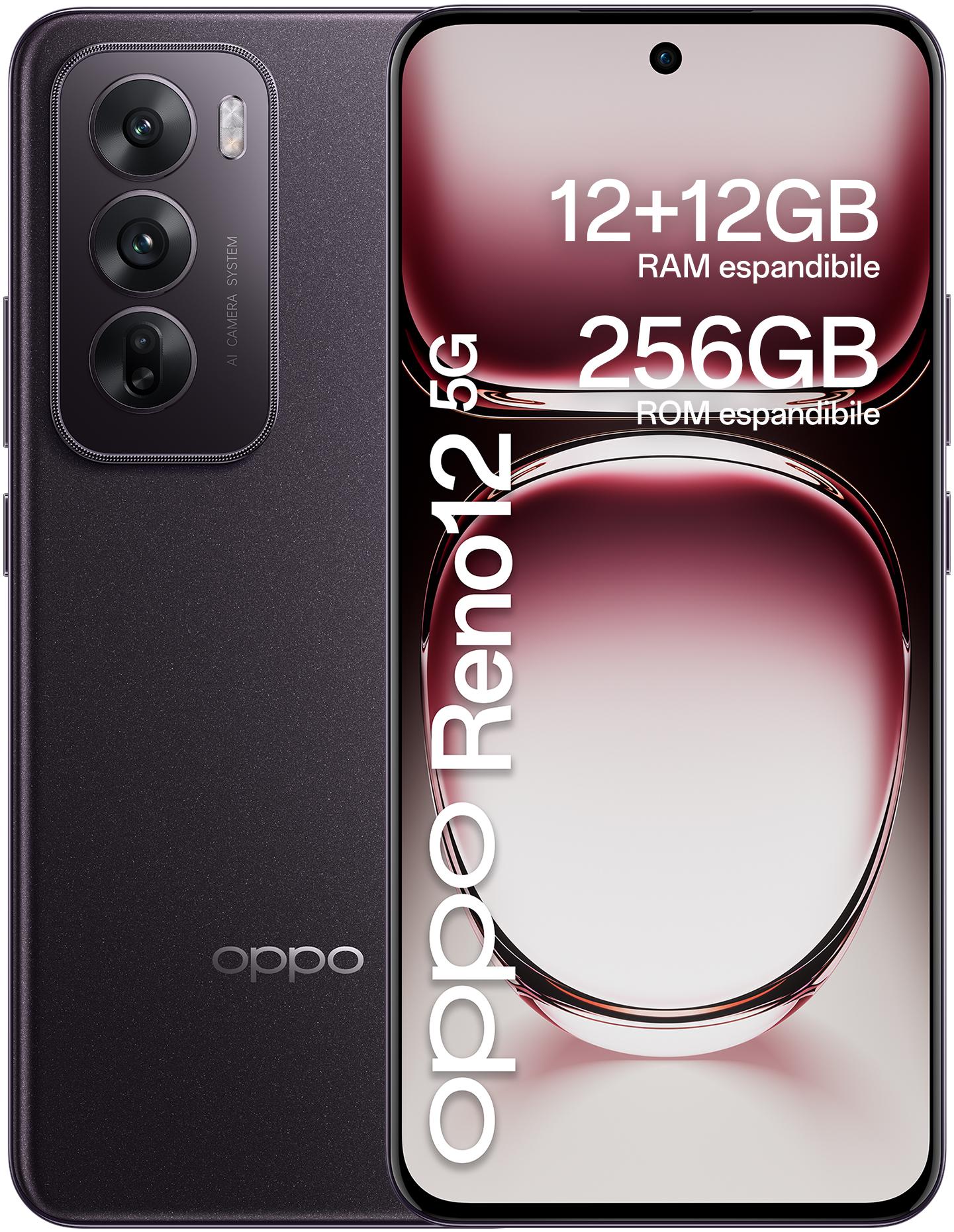 OPPO smartphone reno 12 noir 256go
