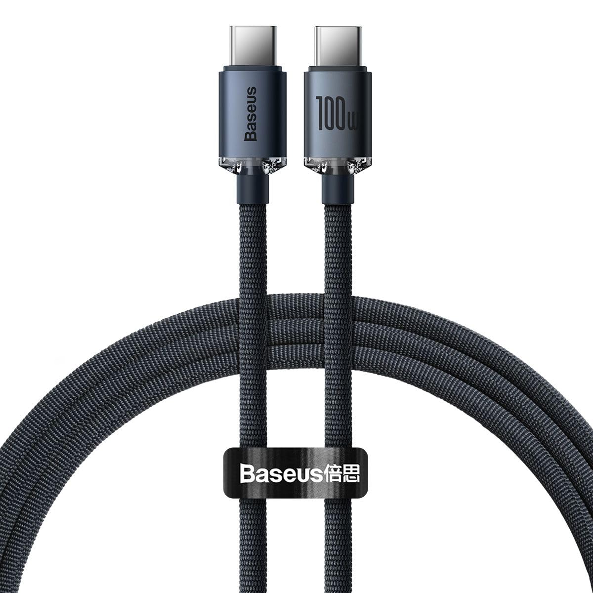 Baseus Cable Crystal Shine USB type C M/M 100W 1,2m (Noir)