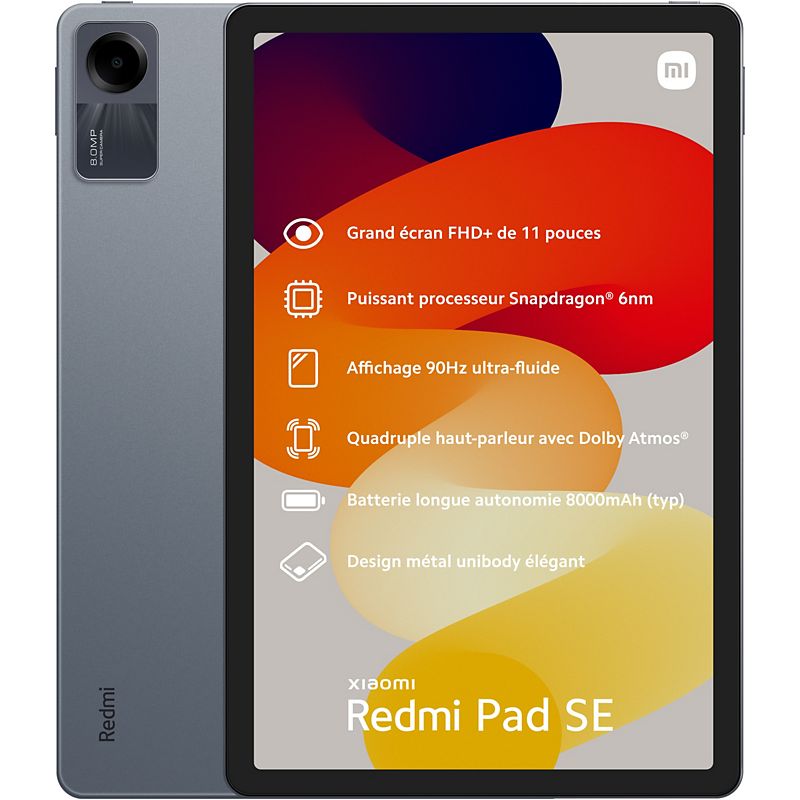 Xiaomi tablette android redmi pad se noir 128go