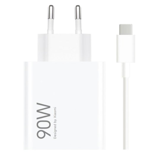 Xiaomi Chargeur mural USB-A XIAOMI MDY-15-EK GaN 90 W HyperCharge Combo, câble USB-C 100 cm