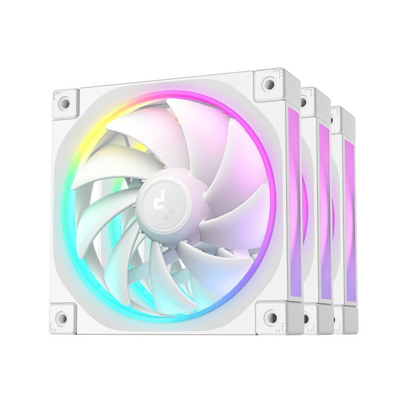 DeepCool DeepCool FL12 WH-3 in 1 Boitier PC Ventilateur 12 cm Blanc 3 pièce(s)