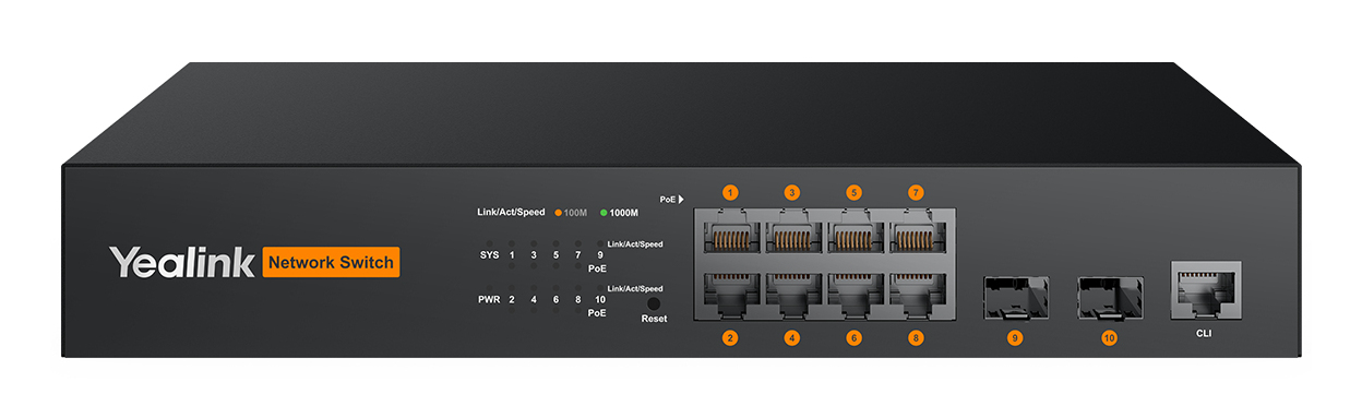 Yealink RCH80 8-Port L2+Web Managed PoE + Switch (Speditionsversand)