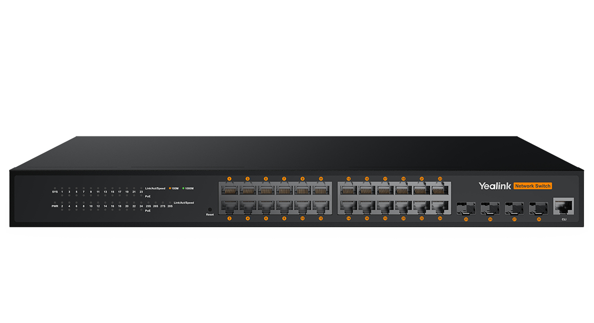 Yealink RCH240 24-Port L2+Web Managed PoE + Switch (Speditionsversand)