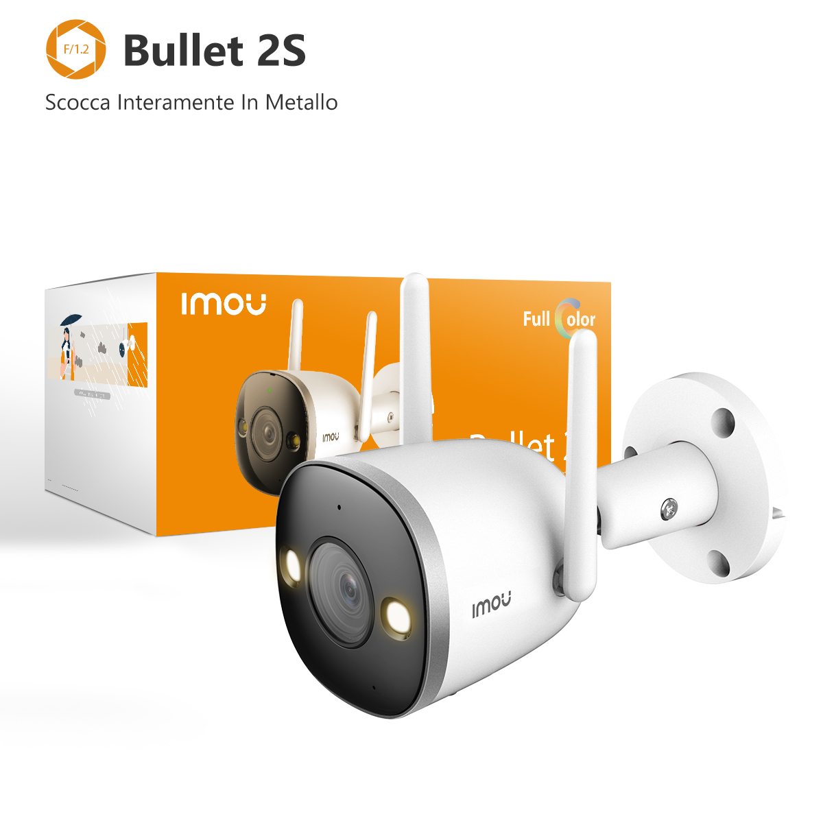 Imou IPCam Bullet 2S 2MP WLAN 1080P IR 30m