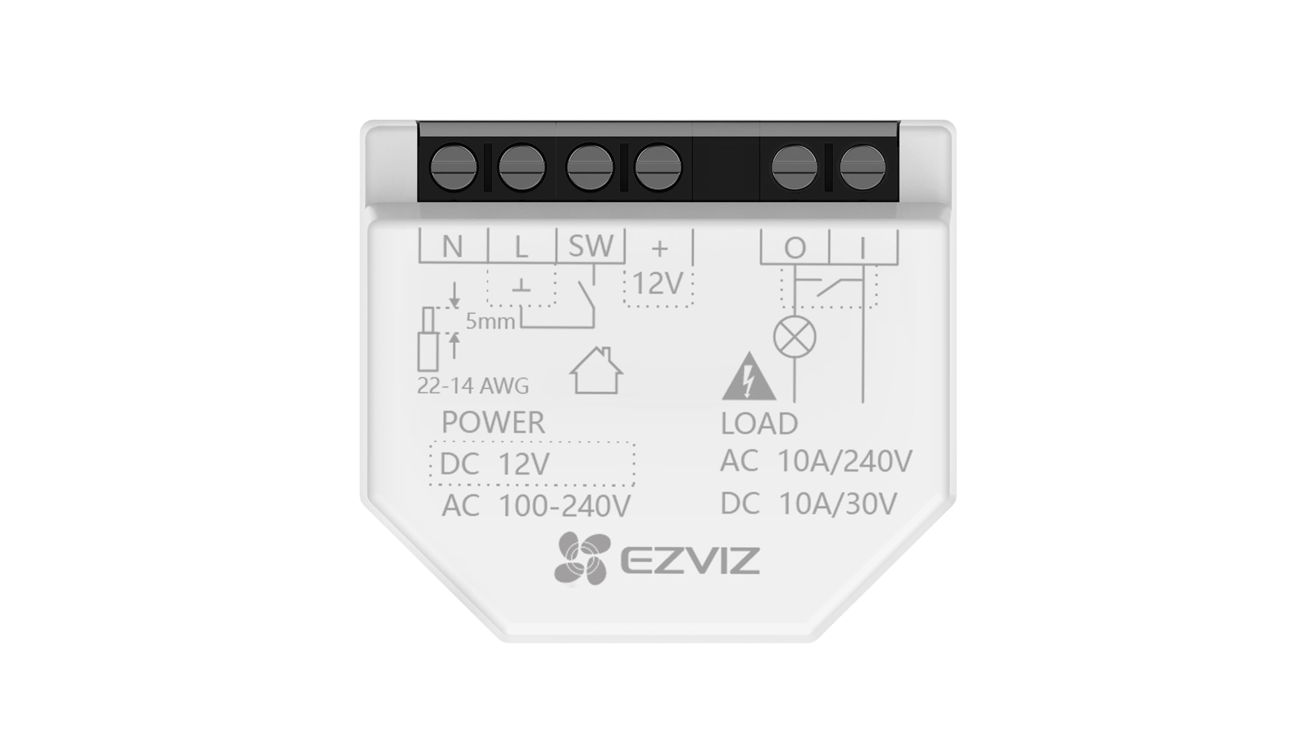 Ezviz Module pour interrupteur compatible MatterContrôle sans fil Programmation horaire Plusieurs modèles de sécurité Domotique Contacts secs Contrôle facile via l'application Prise en charge de Google Assistant et Amazon Alexa Prise en charge de Matter.