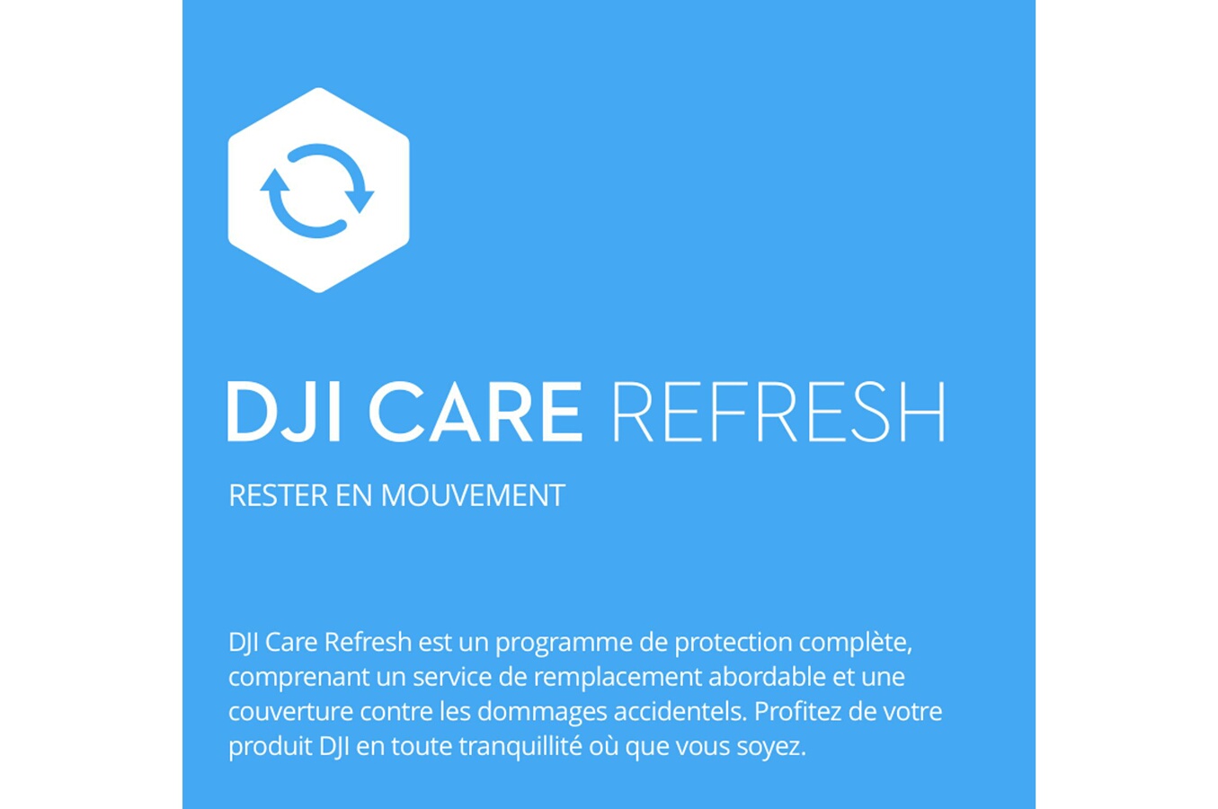 DJI Care Refresh plan d'un an pour RS 3 Pro