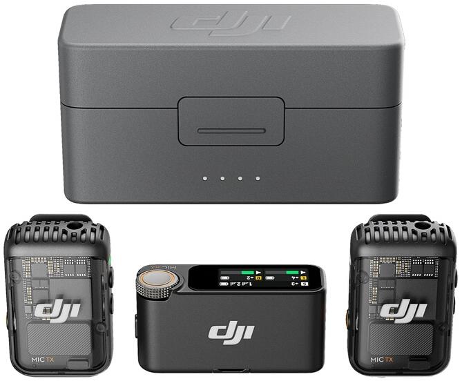 DJI Mic 2 (2 émetteurs + 1 récepteur + boîtier de chargement)