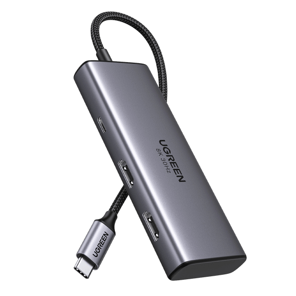 UGREEN Hub 6 ports USB-C 6 en 1/8K30Hz/100W/Gris