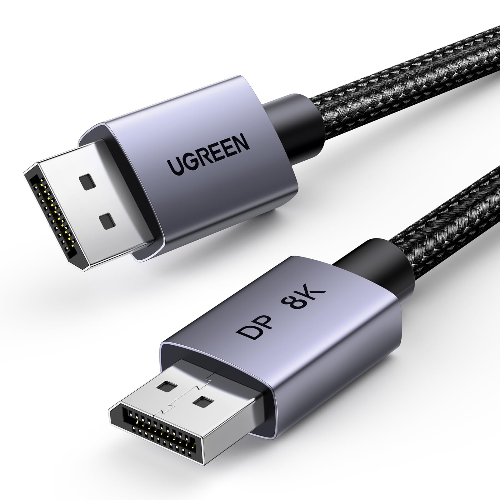 UGREEN Câble DisplayPort 1.4 Tressé mâle/mâle