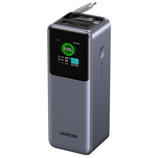 UGREEN Batterie externe UGREEN 165 W 20000 mAh avec câble rétractable
