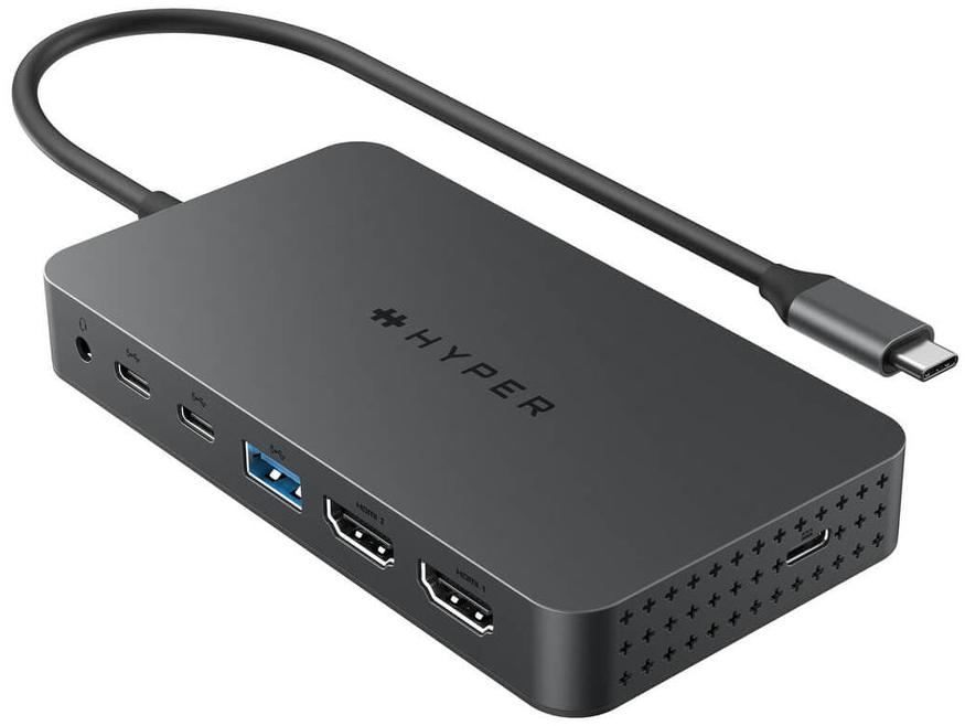 Hyper HUB USB-C 7 EN 1 DOUBLE HDMI 4K HD70002GL