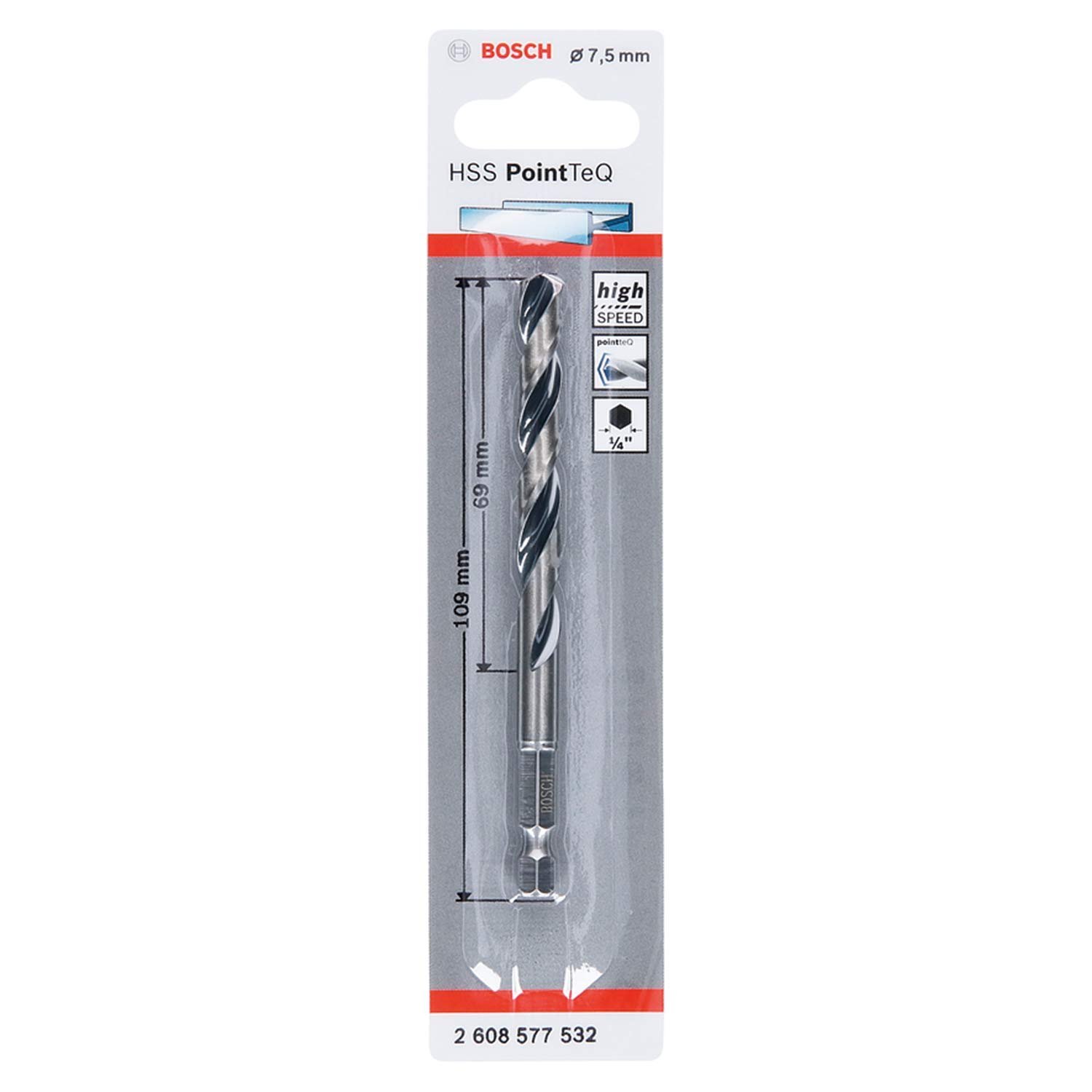 Bosch Foret hélicoïdal HSS PointTeQ Hex