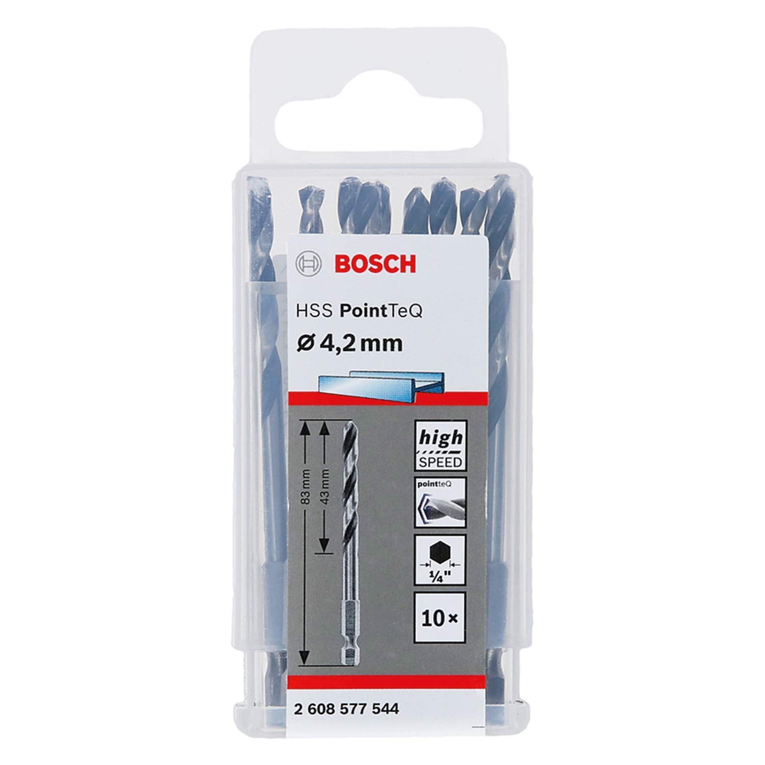 Bosch Foret hélicoïdal HSS PointTeQ Hex