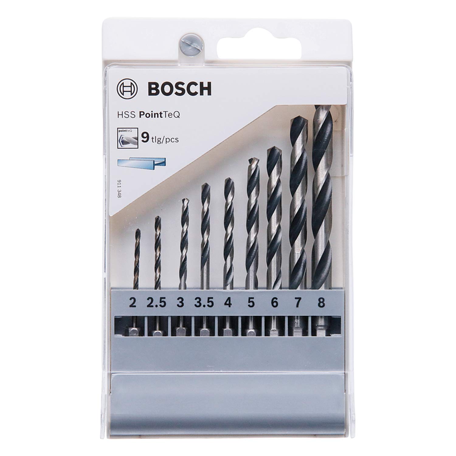 Bosch Jeu de forets hélicoïdaux HSS PointTeQ Hex