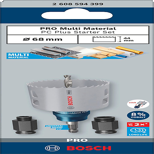 Bosch Kit trépan pro pour multi-matériaux Ø.68mm