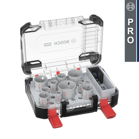 Bosch Coffret de 8 scies trépans PRO Multi Material PC Plus + Forets de centrage