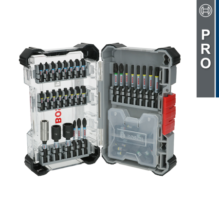 Bosch Coffret de 47 embouts de vissage Pro Impact + Douilles + 2 portes-embouts