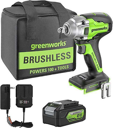 Greenworks cle a choc greenworks avec batterie 24.0 V 2 Ah