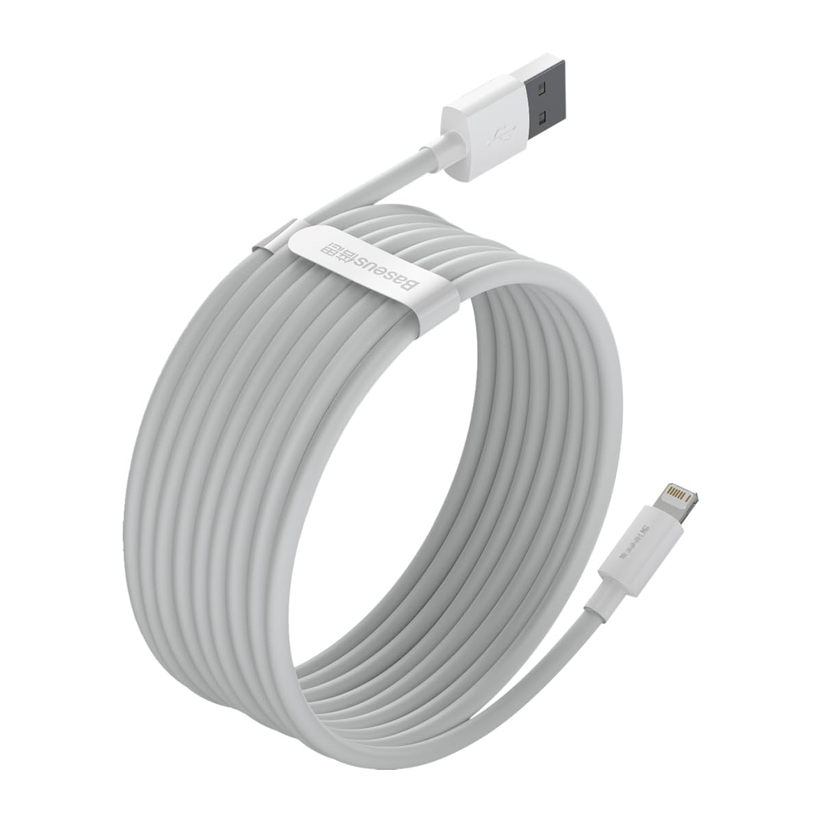 Baseus Cable Wisdom USB Type A - Lightning M/M 1,5m (Blanc/Rouge)