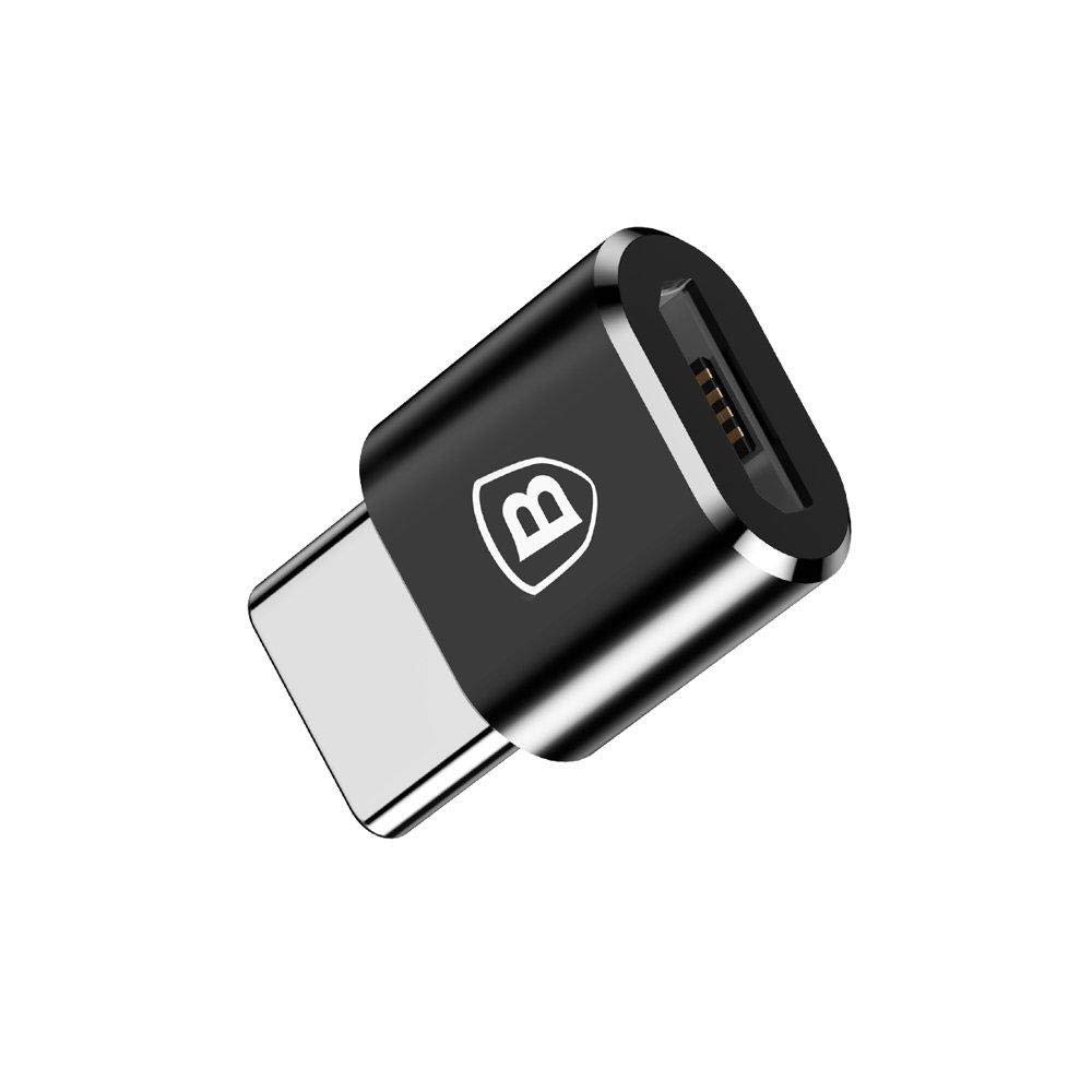 Baseus Adaptateur USB 2.0 Type C vers Micro USB OTG (Noir)