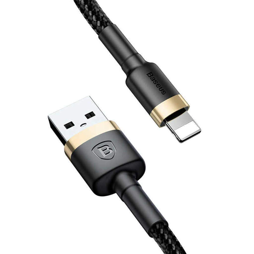 Baseus Cable Cafule Lightning vers USB Type A - 1m (Noir/Gris)