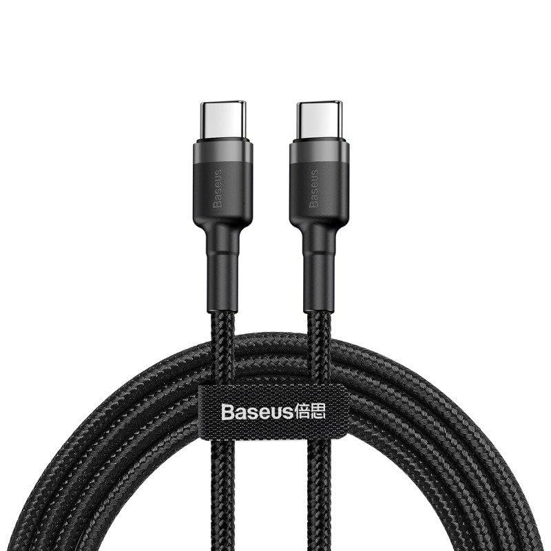 Baseus Câble Cafule USB Type C M/M 1m (Noir/Gris)
