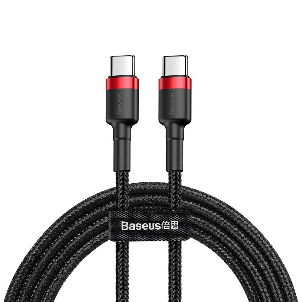 Baseus Câble Cafule USB Type C M/M 1m 60W (Noir/Rouge)