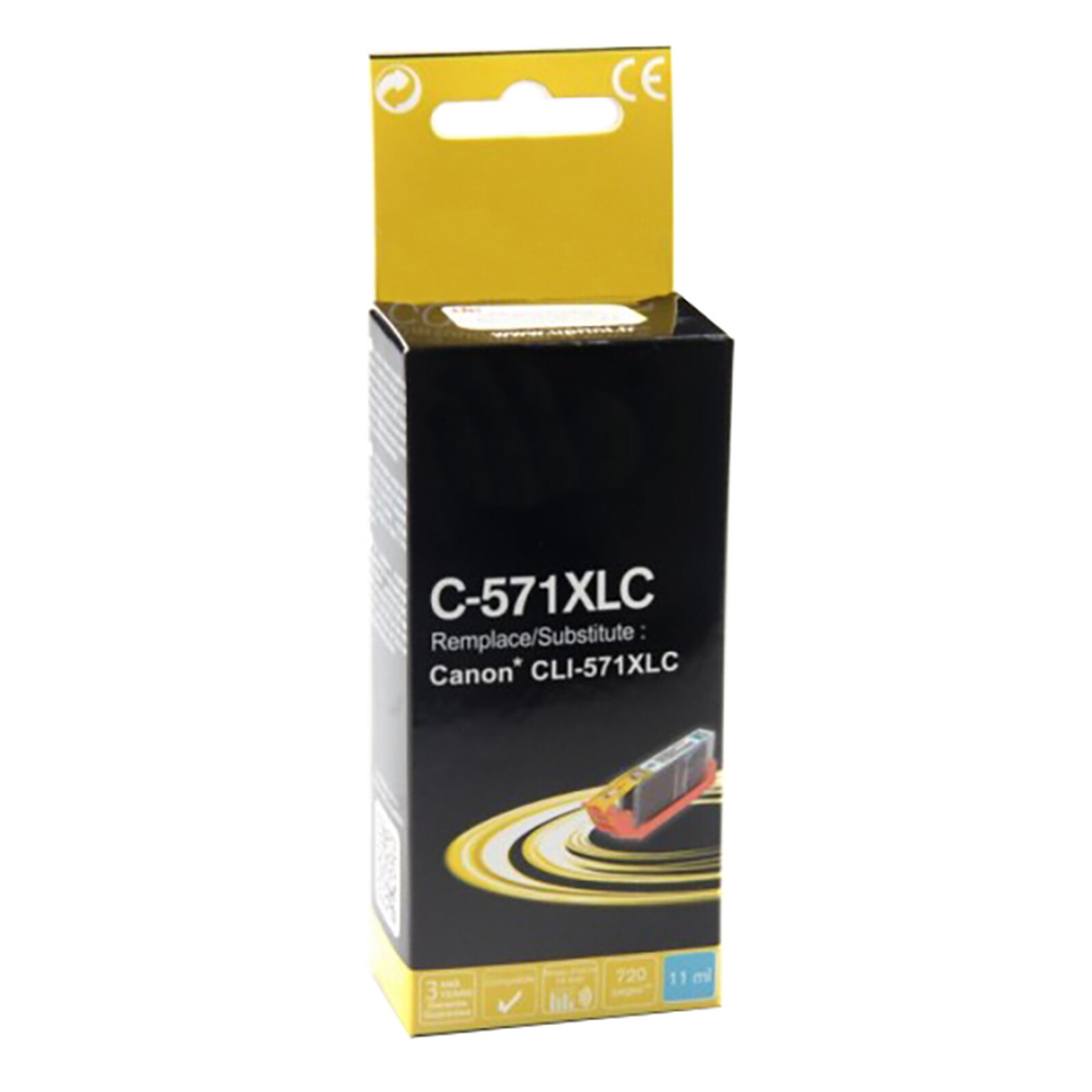 GENERIQUE Cartouche compatible Canon CLI-571XL (Cyan)