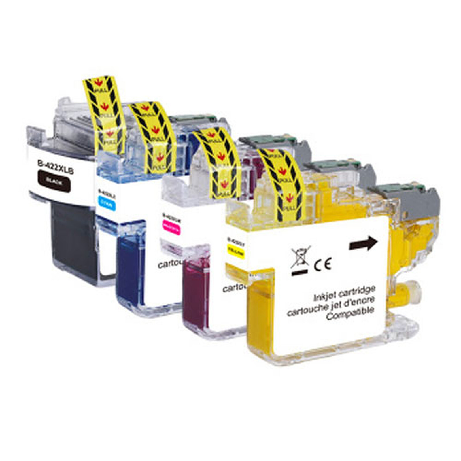 GENERIQUE Multipack compatible Brother LC422XL (1x noir, 1x cyan, 1x magenta, 1x jaune)