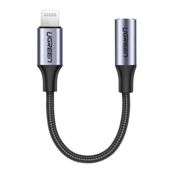 UGREEN Câble Lightning vers Jack 3,5/Tressé/10cm/Noir