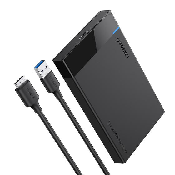 UGREEN Boîtier pour disque dur 30848 SATA II/III USB 5 Gbit/s 2,5 pouces noir jusqu'à 6 To