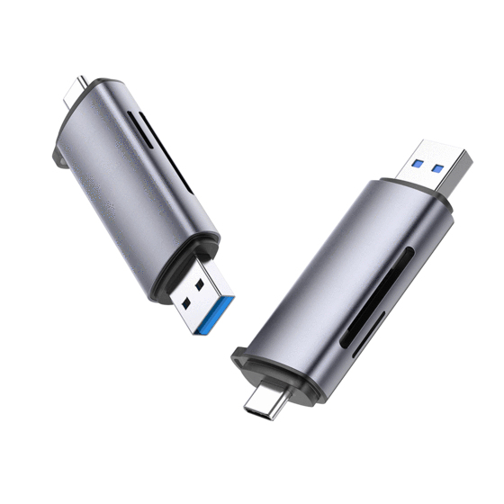 UGREEN USB-C + USB 3.0/Lecteur SD/MicroSD/512G/Gris
