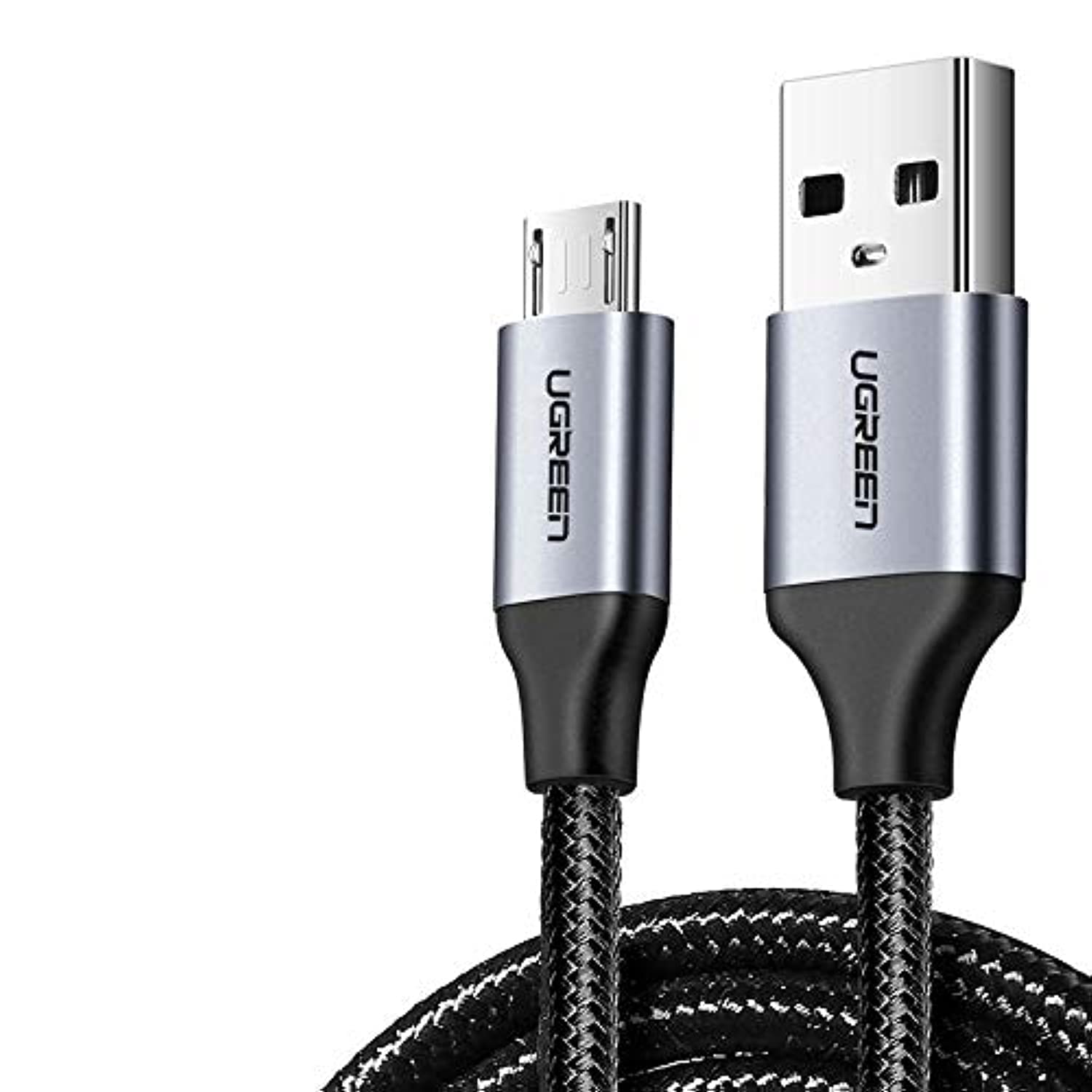 UGREEN Câble Micro USB vers USB 2.0A/Tressé/1m/Noir