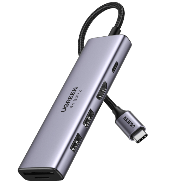 UGREEN Hub USB-C vers 2xUSB 3.0+HDMI+USB-C+SD/TF/4K60Hz