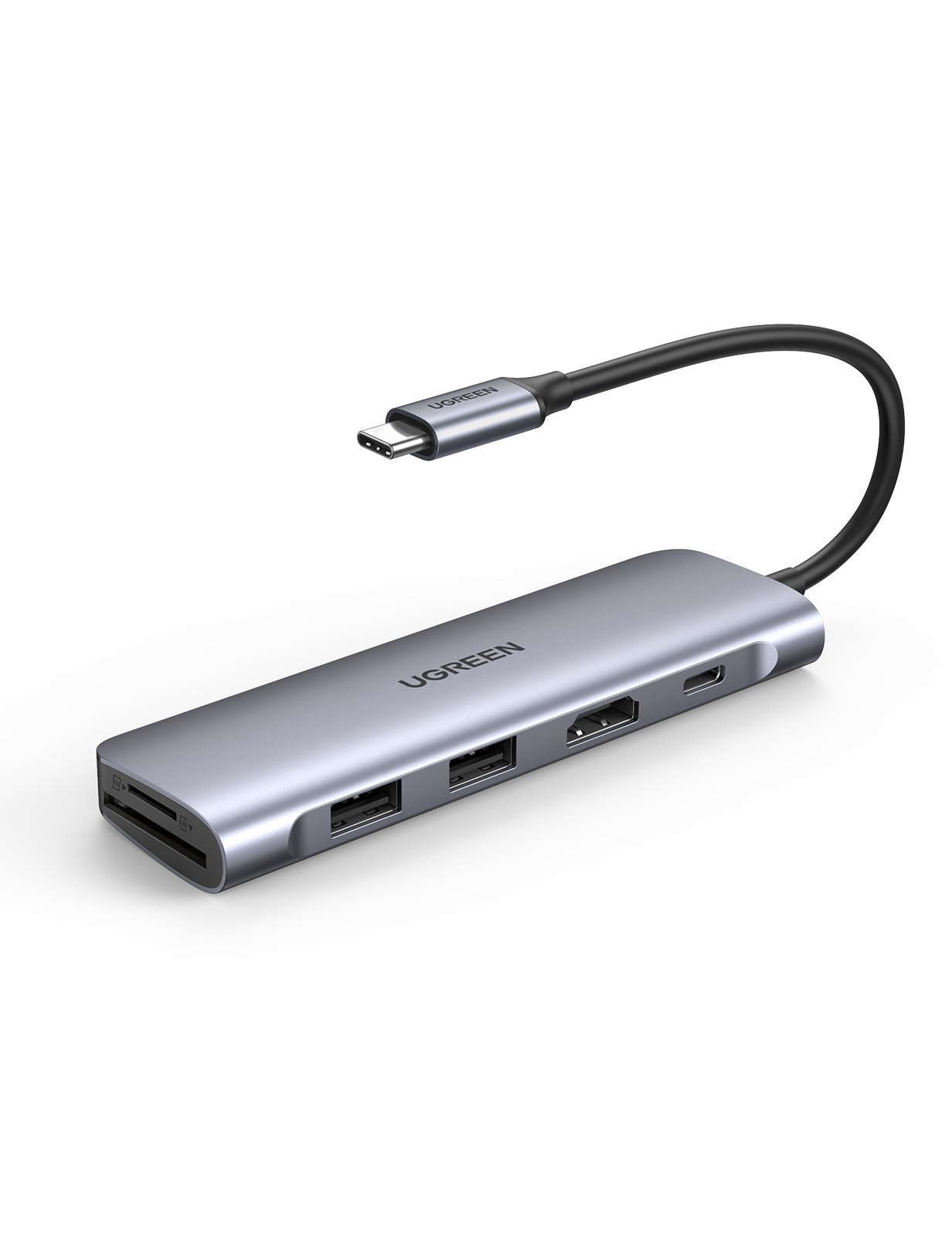 UGREEN Hub USB-C vers 2xUSB 3.0+HDMI+SD+TF+USB-C/4K30Hz