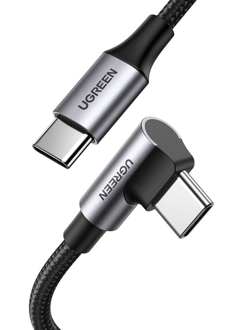 UGREEN 100W USB-C sur USB-C Ladekabel (Winkel 90 Grad) (schwarz